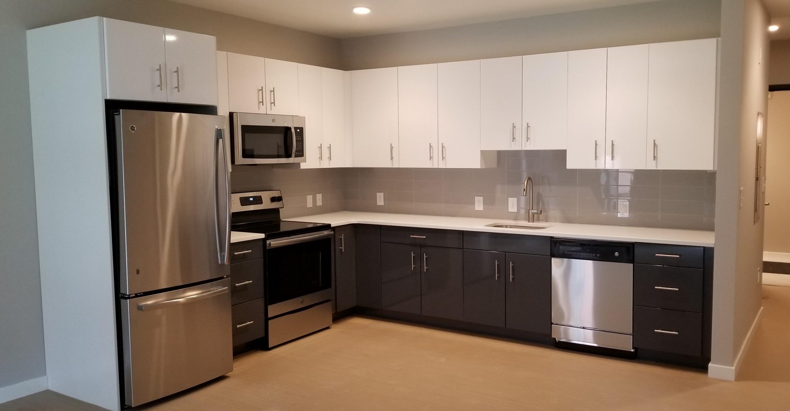 Model kitchen at Old City Philadelphia apartment