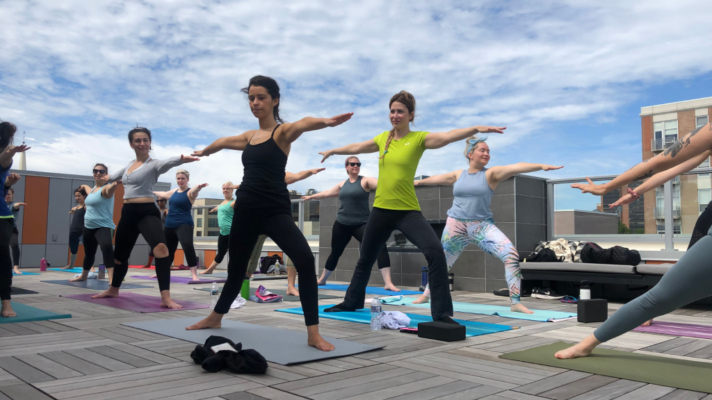 Philadelphia Rooftop yoga at The National Apartments in Old City